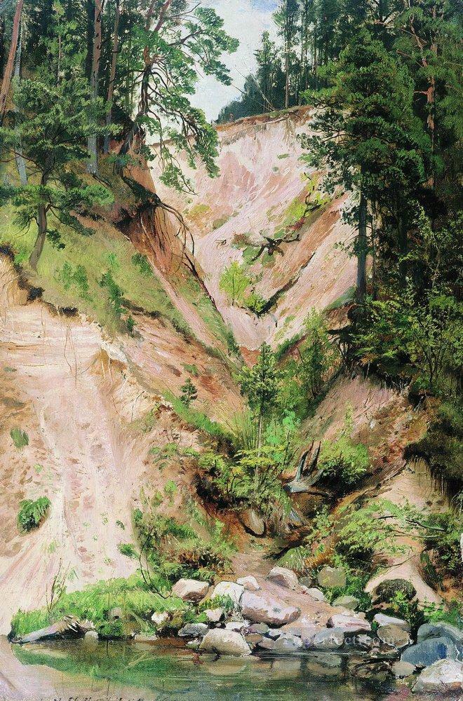 崖 1893 古典的な風景 イワン イワノビッチ ストリーム油絵